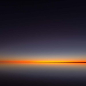 Lake Eyre sunrise sky reflection in water