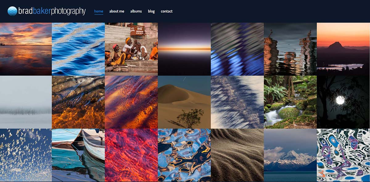 New Website Brad Baker Photography Screen Grab